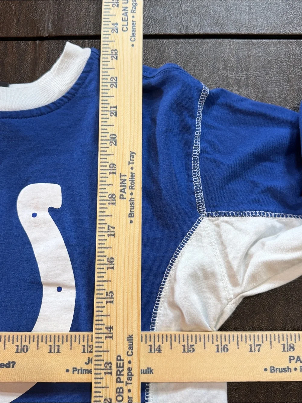 Reebok Colts Youth Horseshoe Graphic Long Sleeve Shirt Sz M (10-12)
